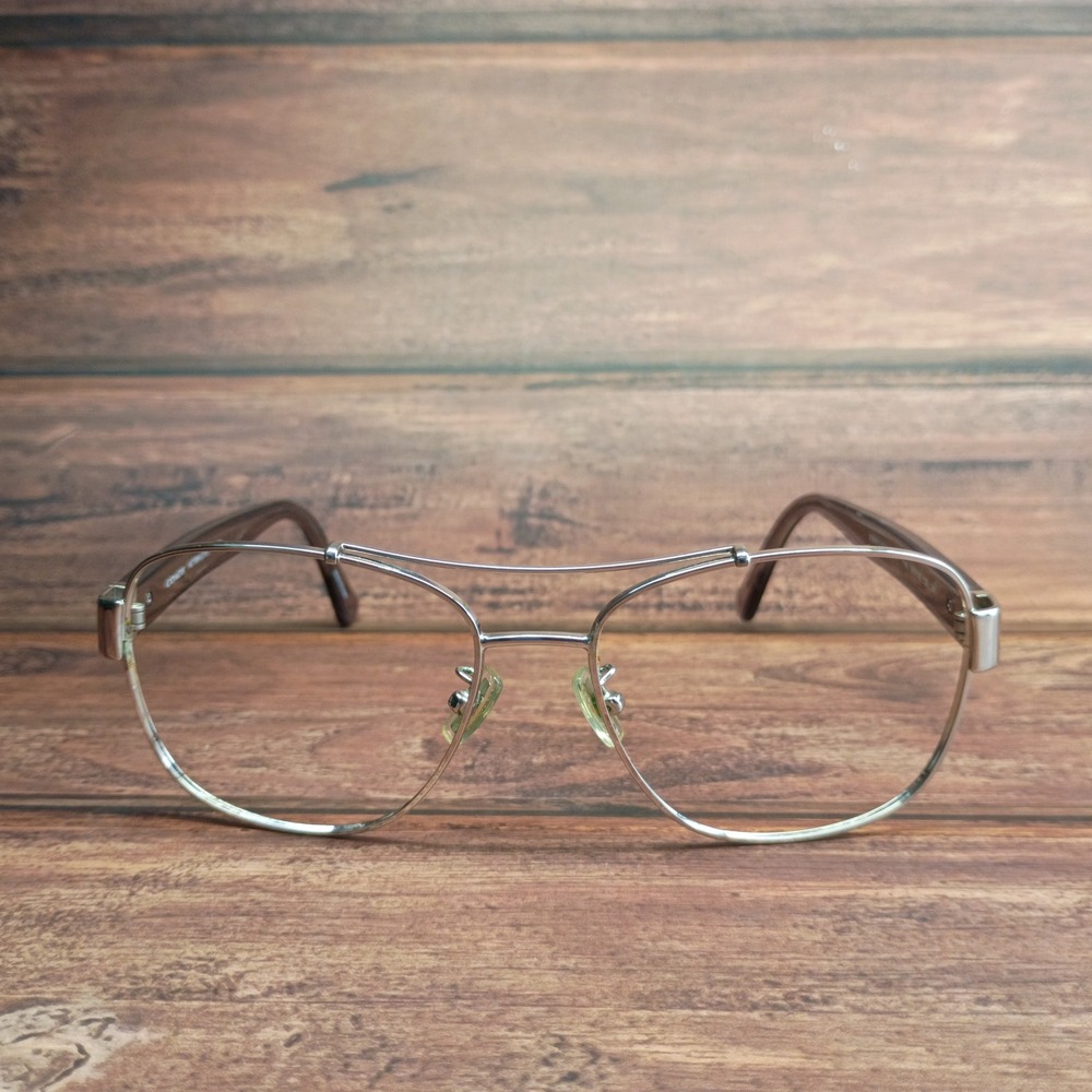 Coach HC 7064 L151 Silver Dark Grey Crystal Aviator Eyeglass Frames 56-16-135